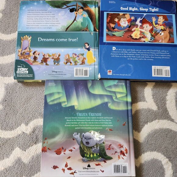 Disney Bedtime 3 Storybook Lot ‐ Frozen Princess Pixar Favorites Kids - Picture 7 of 8